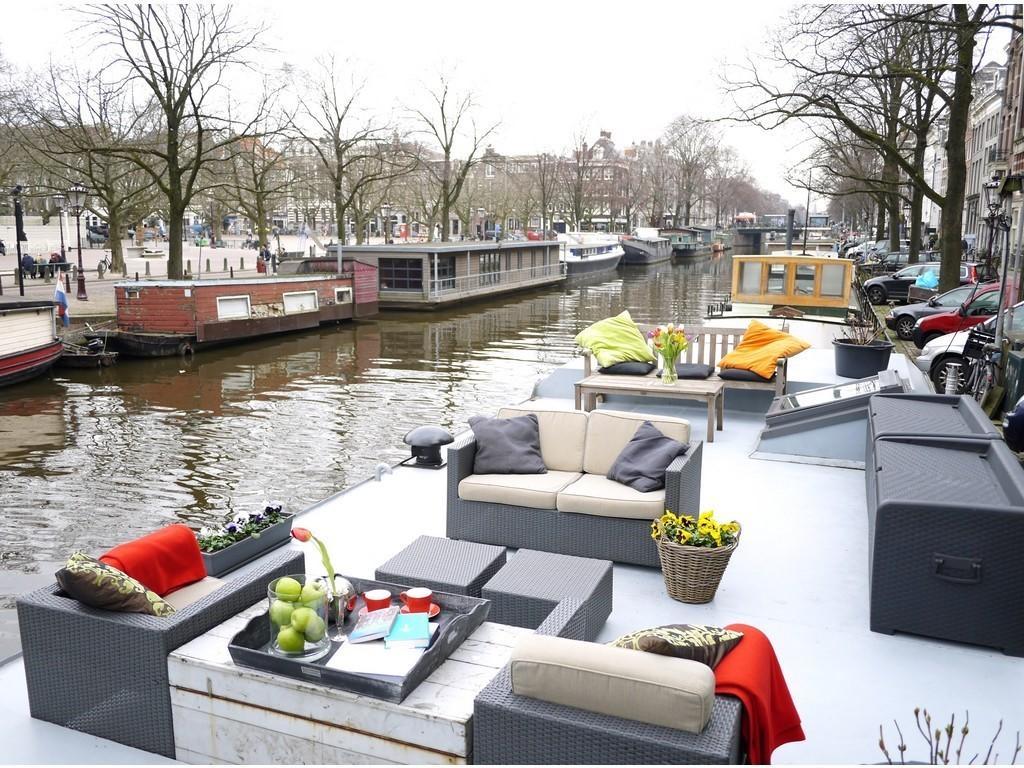 Houseboat Prinsheerlijk Otel Amsterdam Oda fotoğraf